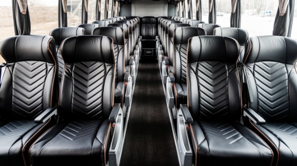 54 passenger charter bus inside carlsbad